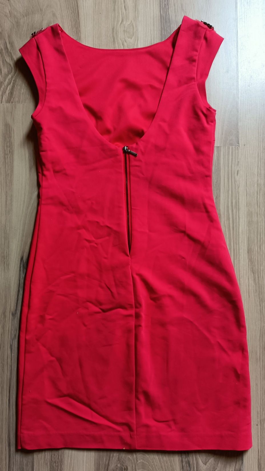 Zara Elegancka sukienka, czerwona, r. M