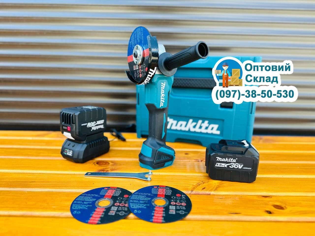 Акамуляторная Болгарка Makita DGA 504 36V9Ah Потужна 1200Вт 9500об/хв