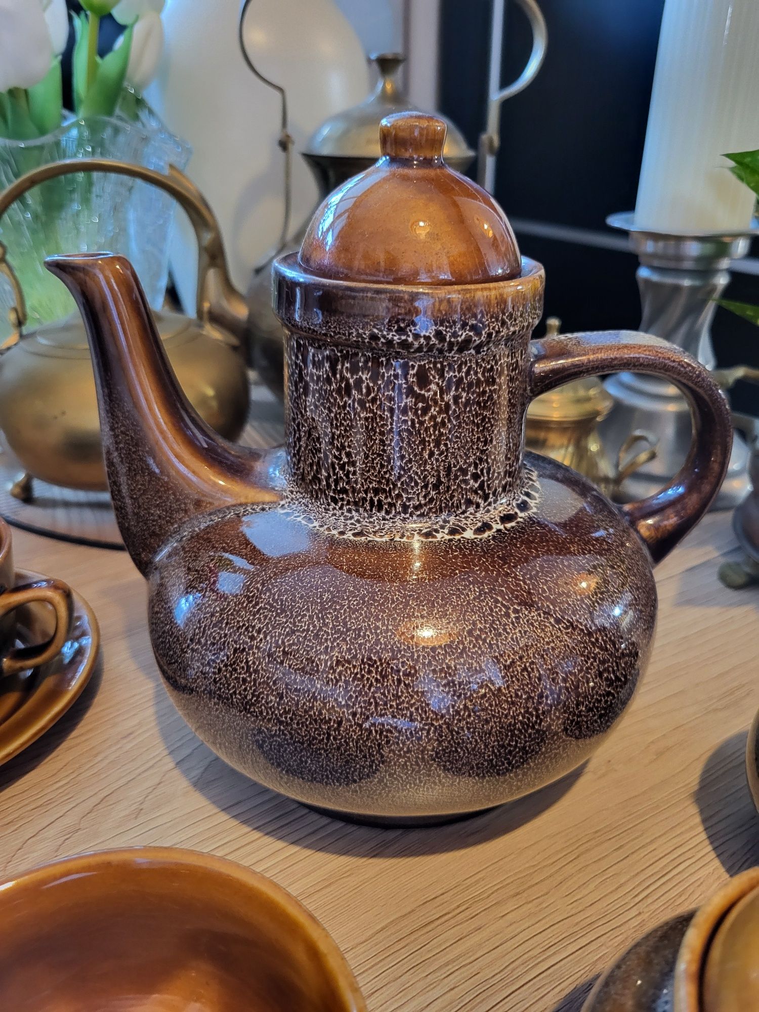 Serwis do herbaty Nefryt Mirostowice PRL vintage