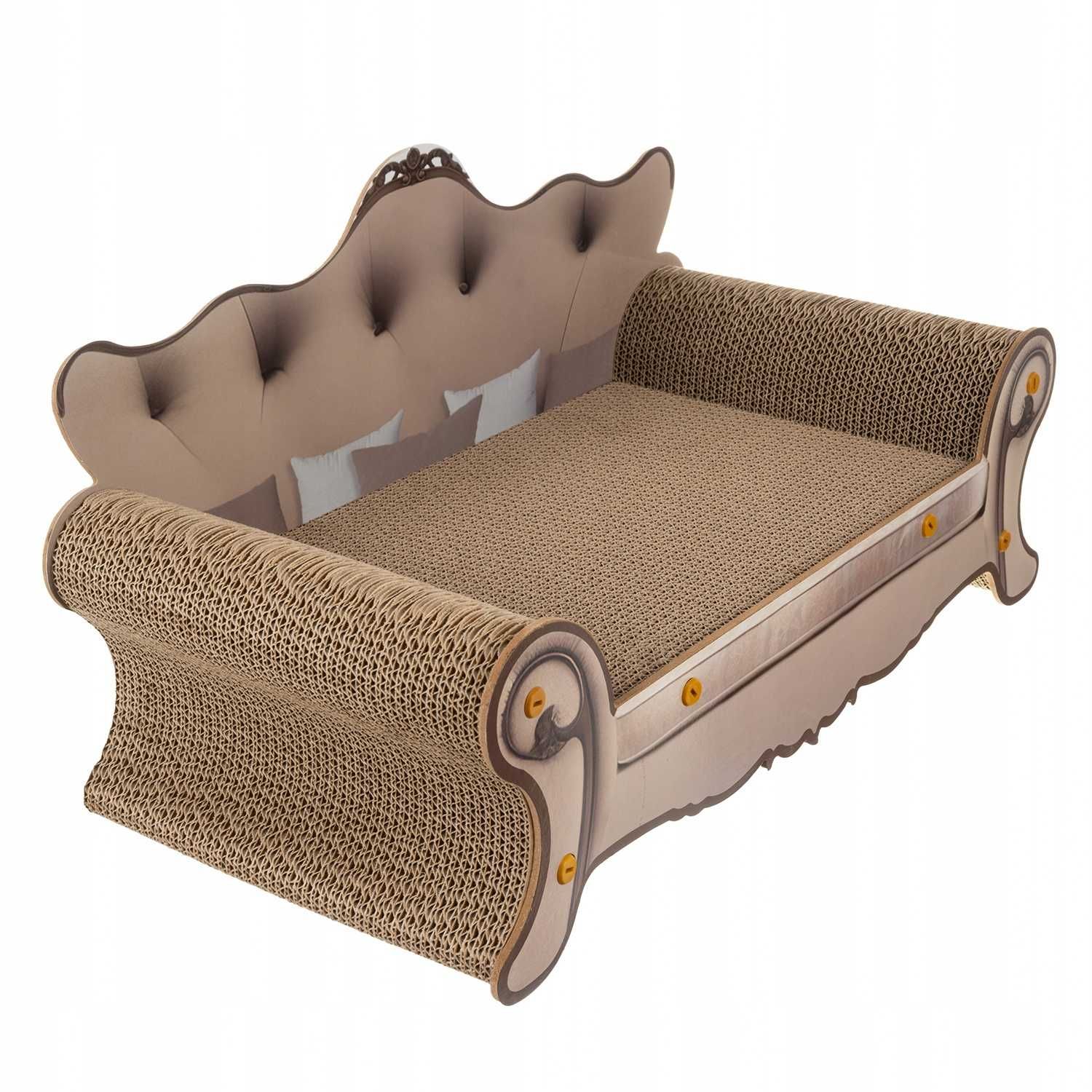 Drapak Tekturowy dla Kota Legowisko Karton Kartonowy Sofa Leżak Kanapa