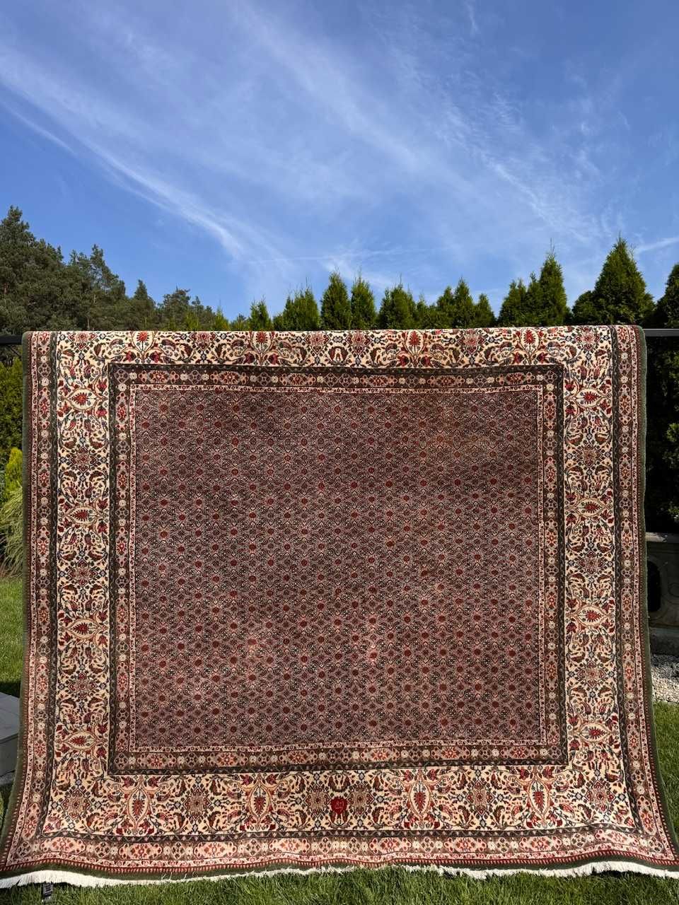 Dywan kaszmirowy r.tkany perski Iran Moud z jedwabiem 250x250 gal24tyś