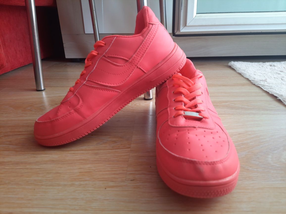 Buty sportowe podobne do Nike Air Force Fuksja Różowe Neonowe