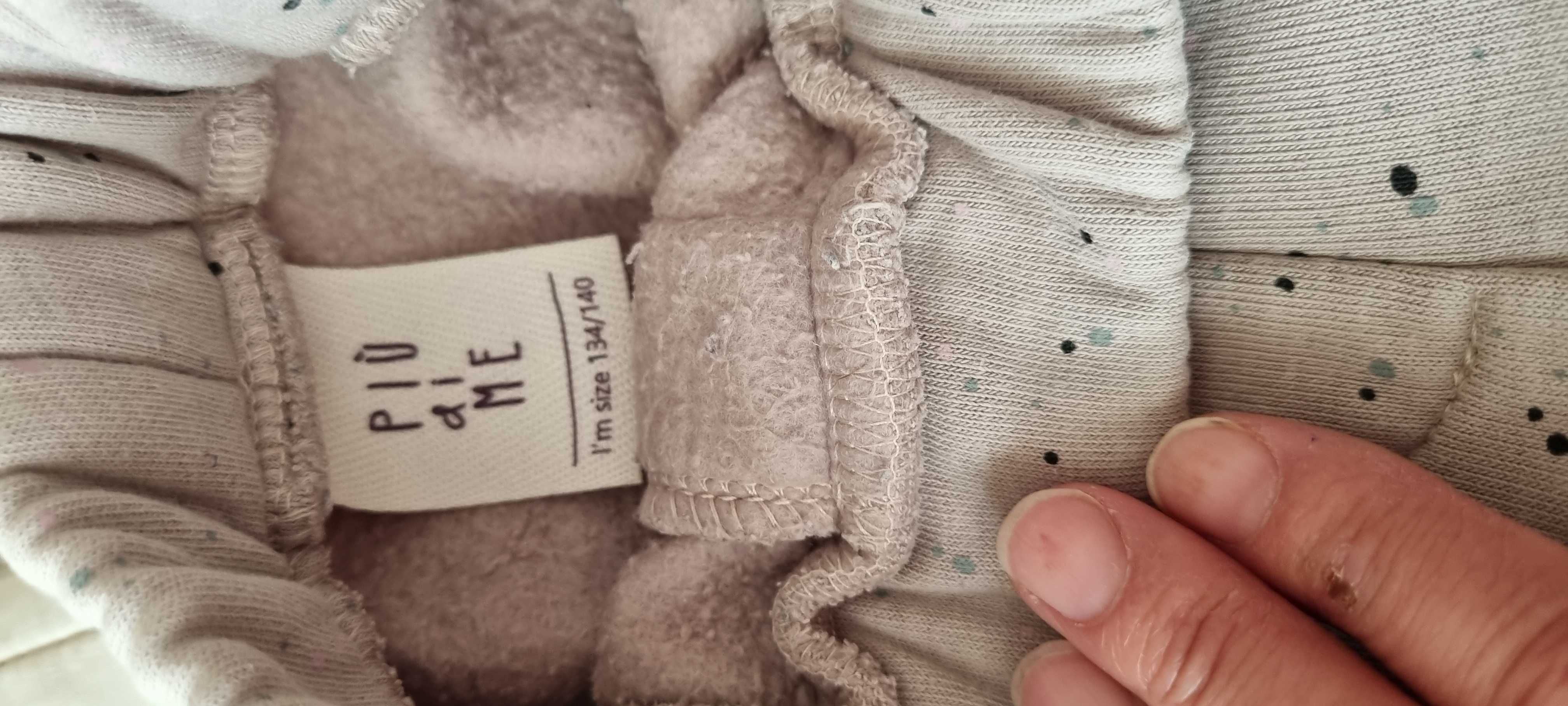 Spodnie dresowe piu di me beżowe r.134/140