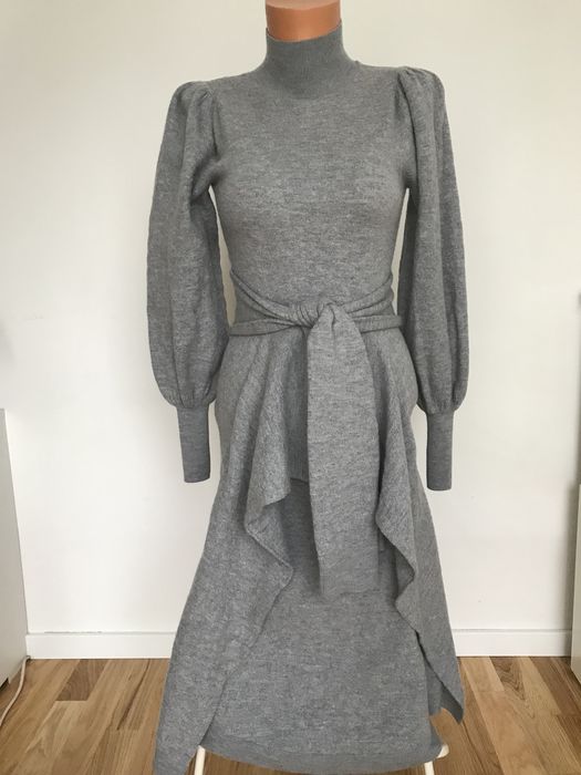 Ulla Johnson Luksusowa Sukienka z Golfem 100% Wełna Merino