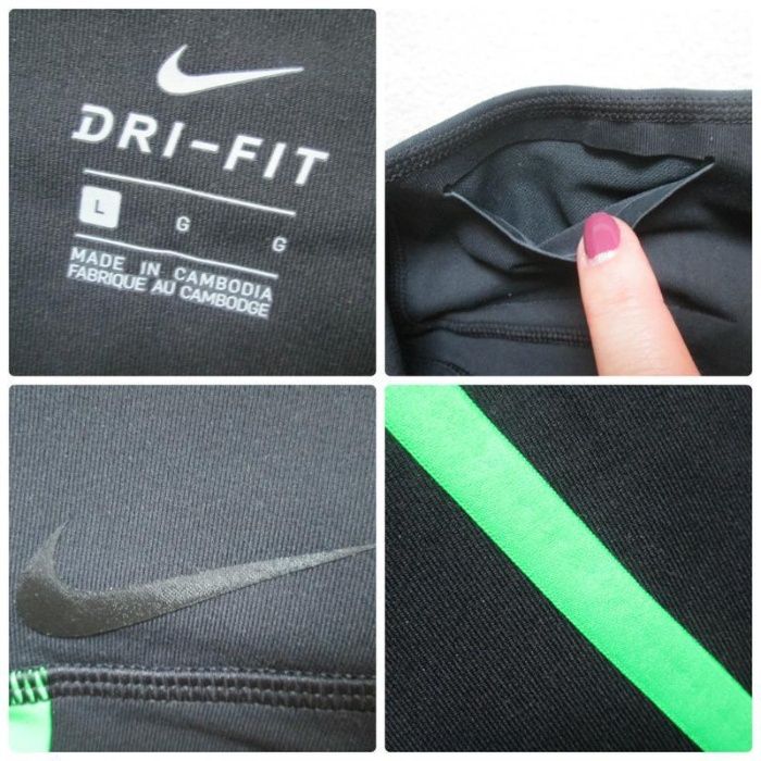 Фирменные спортивные лосины с яркими контрастными полосами Nike оригин