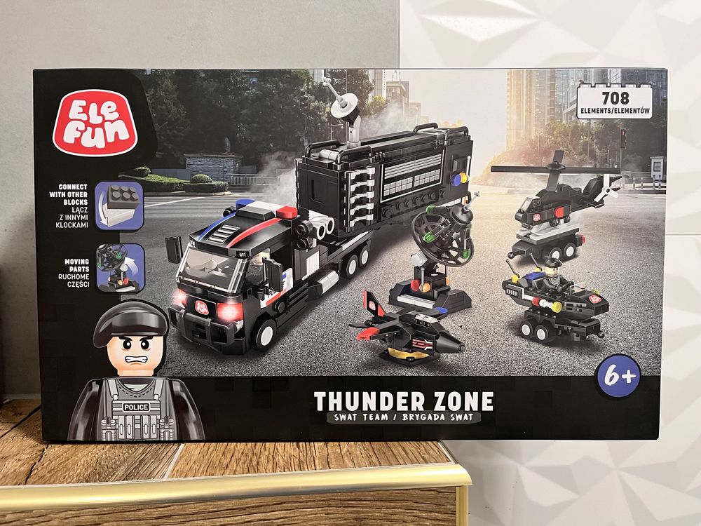 Klocki Elefun Thunder Zone / Brygada SWAT 708 elementów