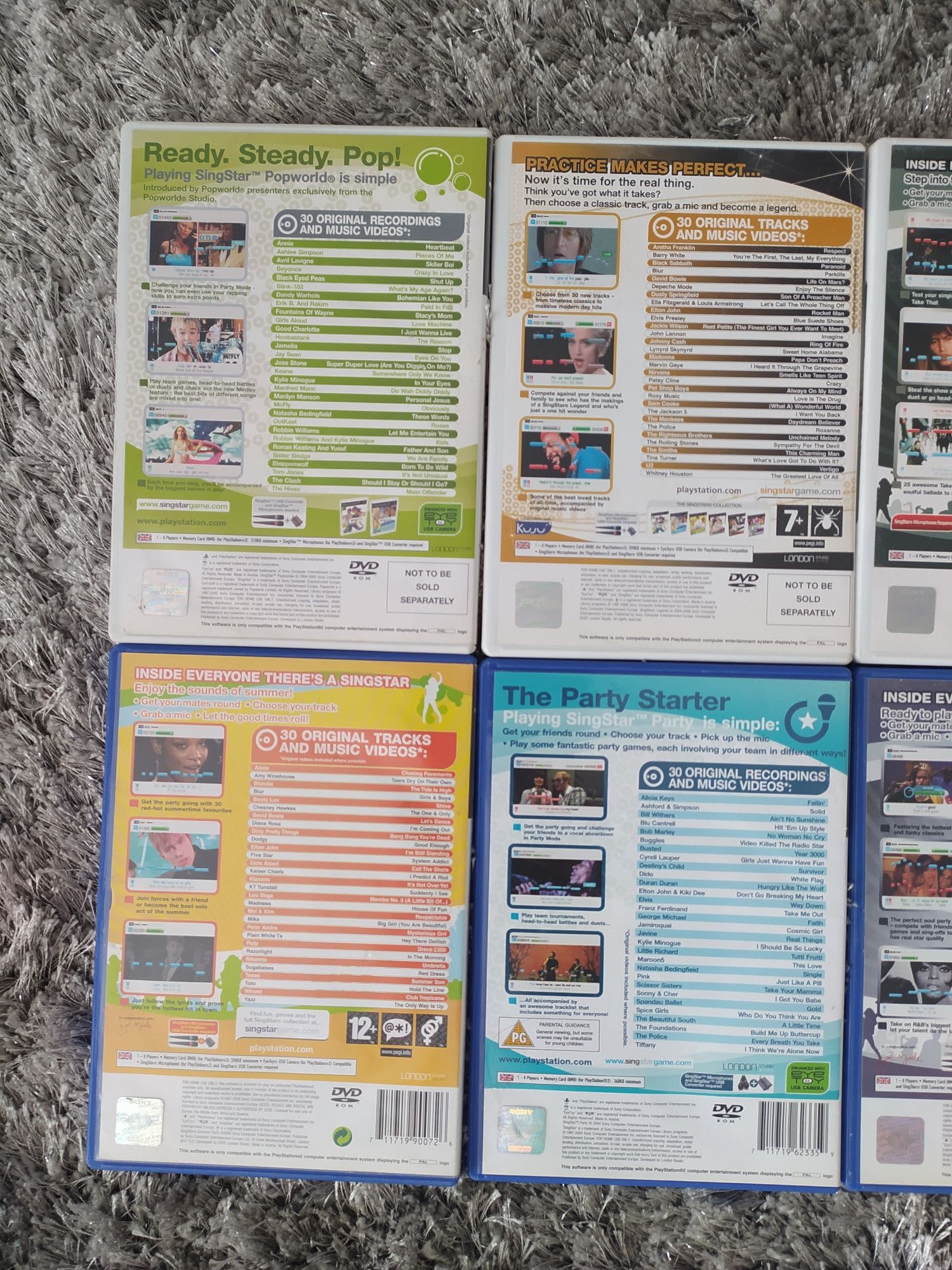 Zestaw PS2 SingStar 7 części Wysyłka