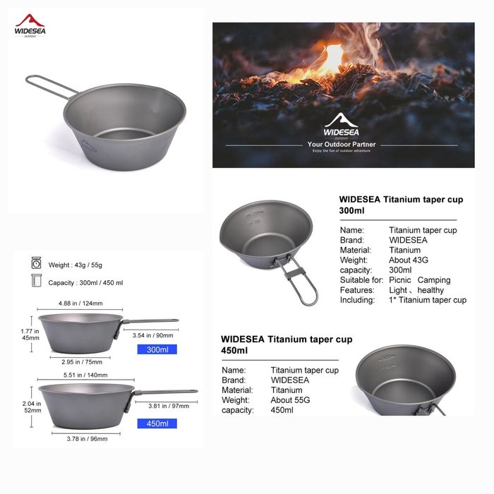 Новинка! Двошарові та одношарові титанові миски 300, 450, 500, 800мл