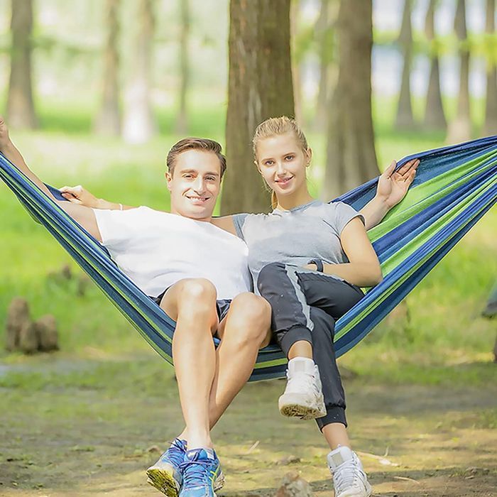 Hamak Ogrodowy Dwuosobowy Turystyczny Huśtawka do Ogrodu Mocny 250x150