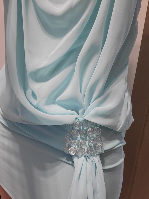 Sukienka wizytowa miętową mega wygodna