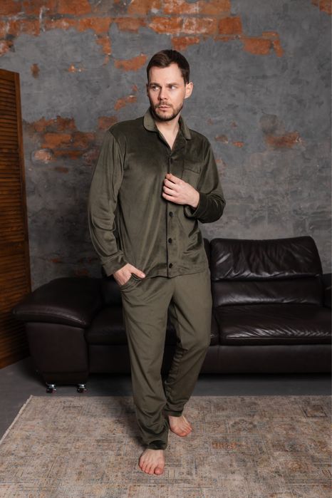 Чоловіча піжама велюрова/ тепла піжама чоловіча