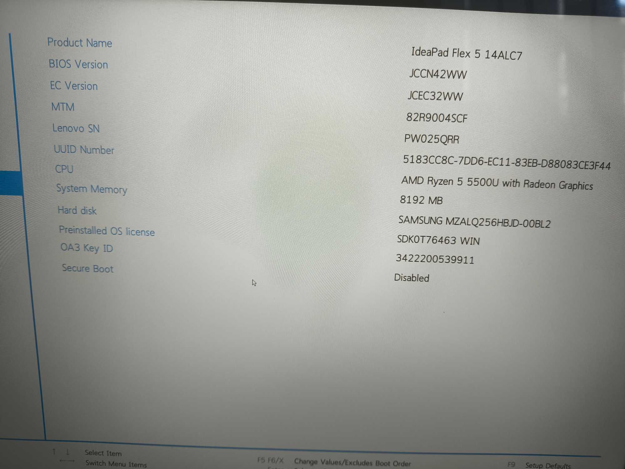 Ноутбук 2 в 1 Lenovo IdeaPad Flex 5 AMD Ryzen 5 5500 RAM 8GB SSD 256GB