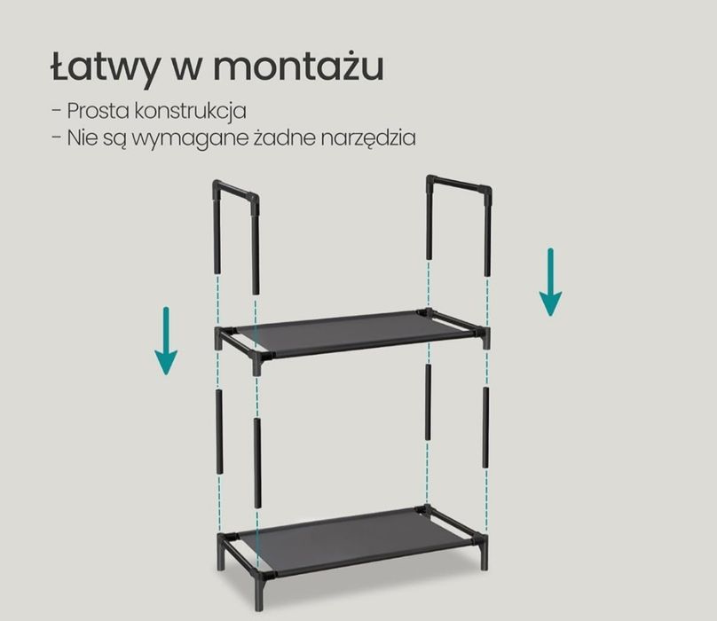 MOCNY Regał Na Buty Książki Rzeczy Czarny 10 POZIOMÓW! WYSYŁKA 24H!