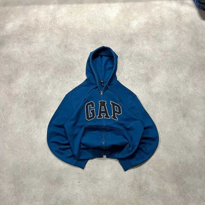 Vintage Bluza Gap Spellout Hoodie Trendy Y2K Retro Big Logo