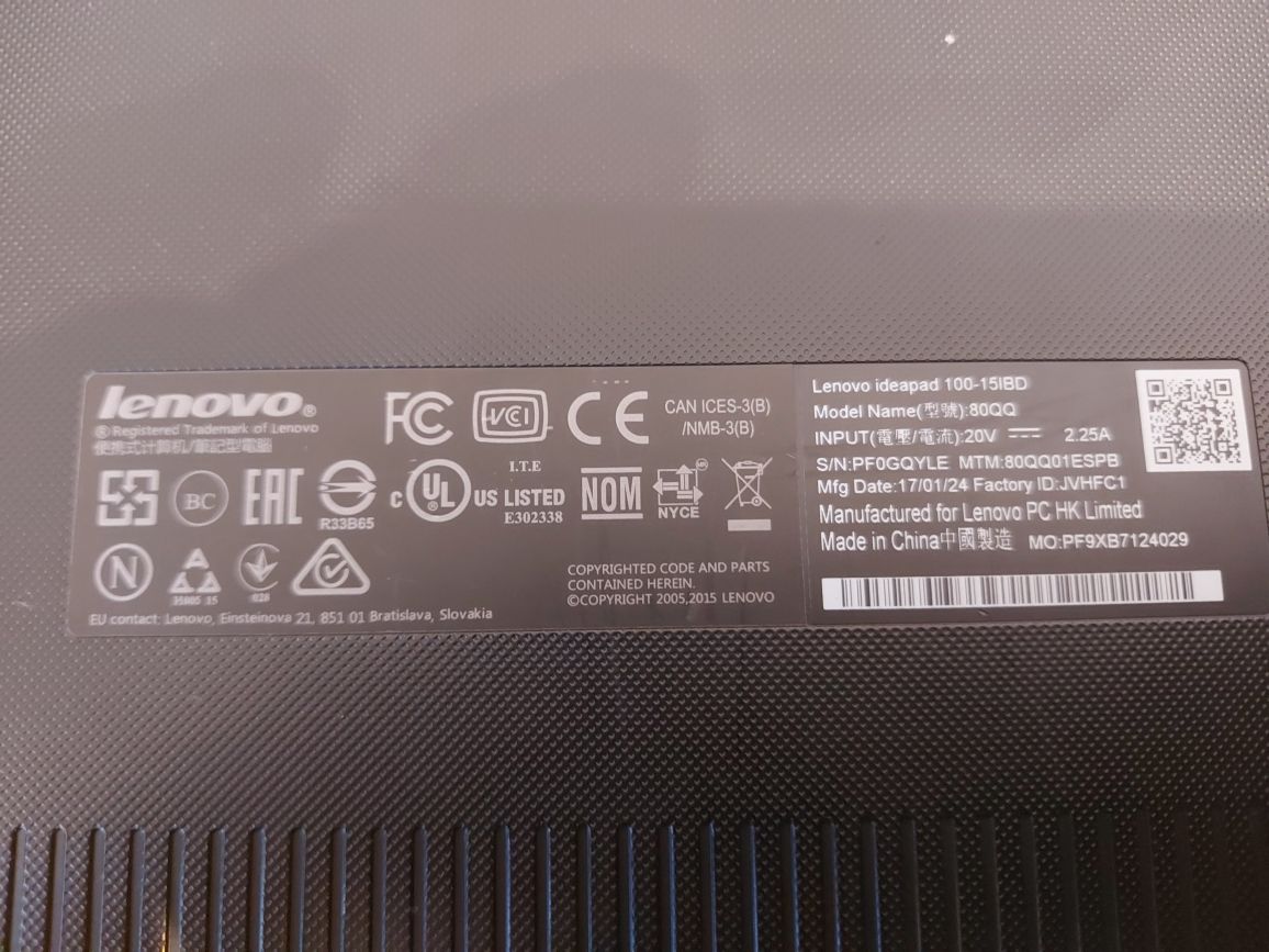 Laptop lenovo lenovo