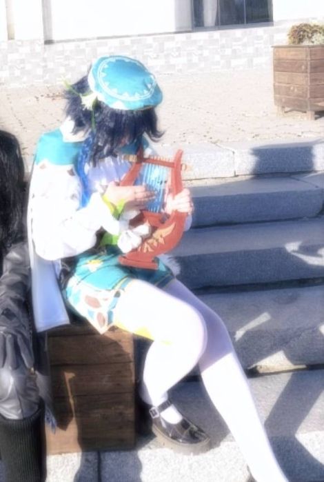 косплей венти геншин, фулл