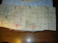 Stare dokumenty szkolne z Kołaczkowa,pow Września lata 30-te 4 szt