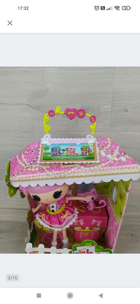 MGA Lalaloopsy Jewel Sparkles Lalka z kotem w domku 33 cm

Powystawowa