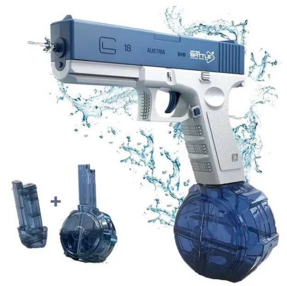 Електричний водяний пістолет акумуляторний Glock + 2 обойми водный