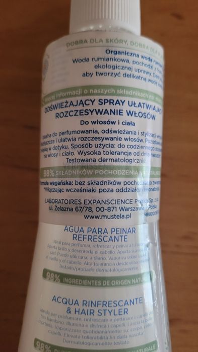 Mustela odświeżający spray