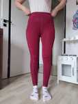 Leginsy sportowe bordowe wysoki stan rozmiar s