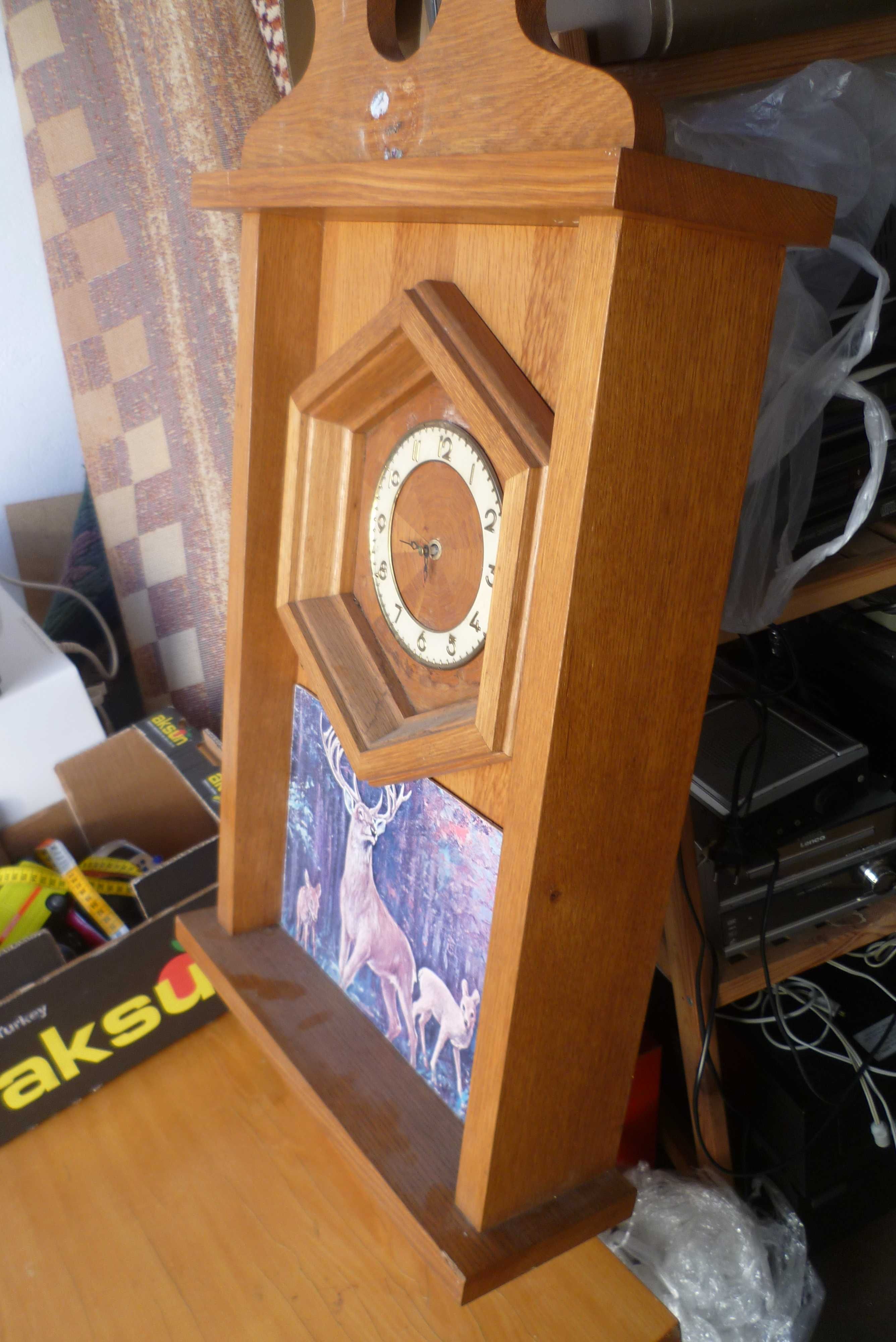 duży drewniany zegar wiszący nr 3