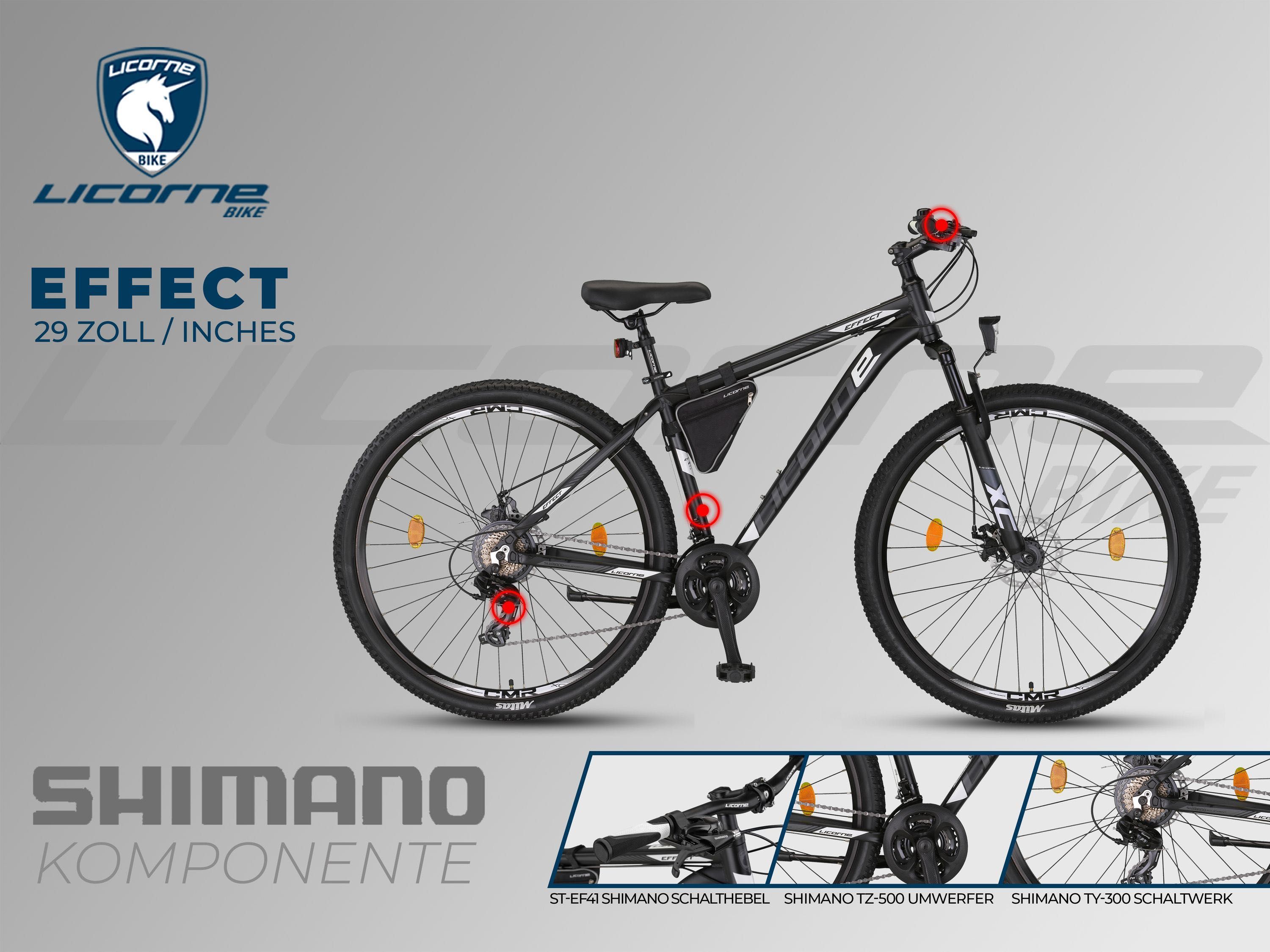 Niemiecki rower górski MTB HARDTAIL EFFECT 29 ALU rama TARCZE