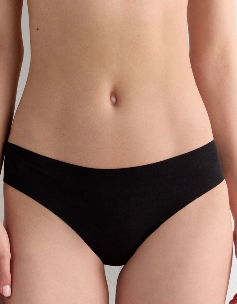 Czarne bawełniane figi bezszwowe Intimissimi S/36