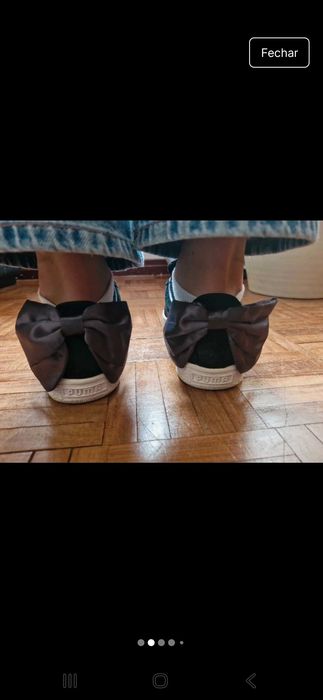 Sapatilhas Suede Puma 39 Pretas Camurça