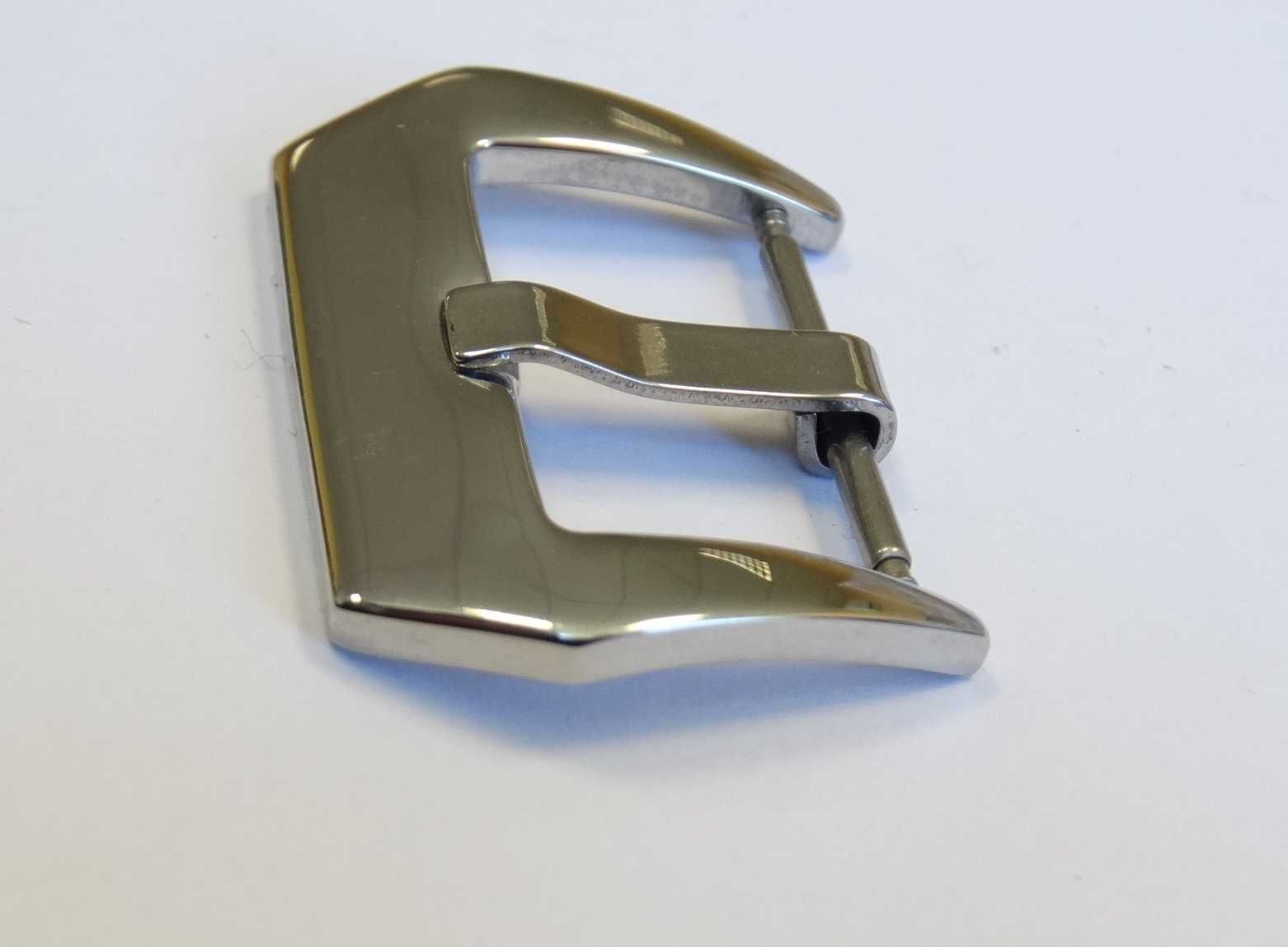 Klamra do zegarka pre-v 22mm stal nierdzewna połysk srebrny kolor