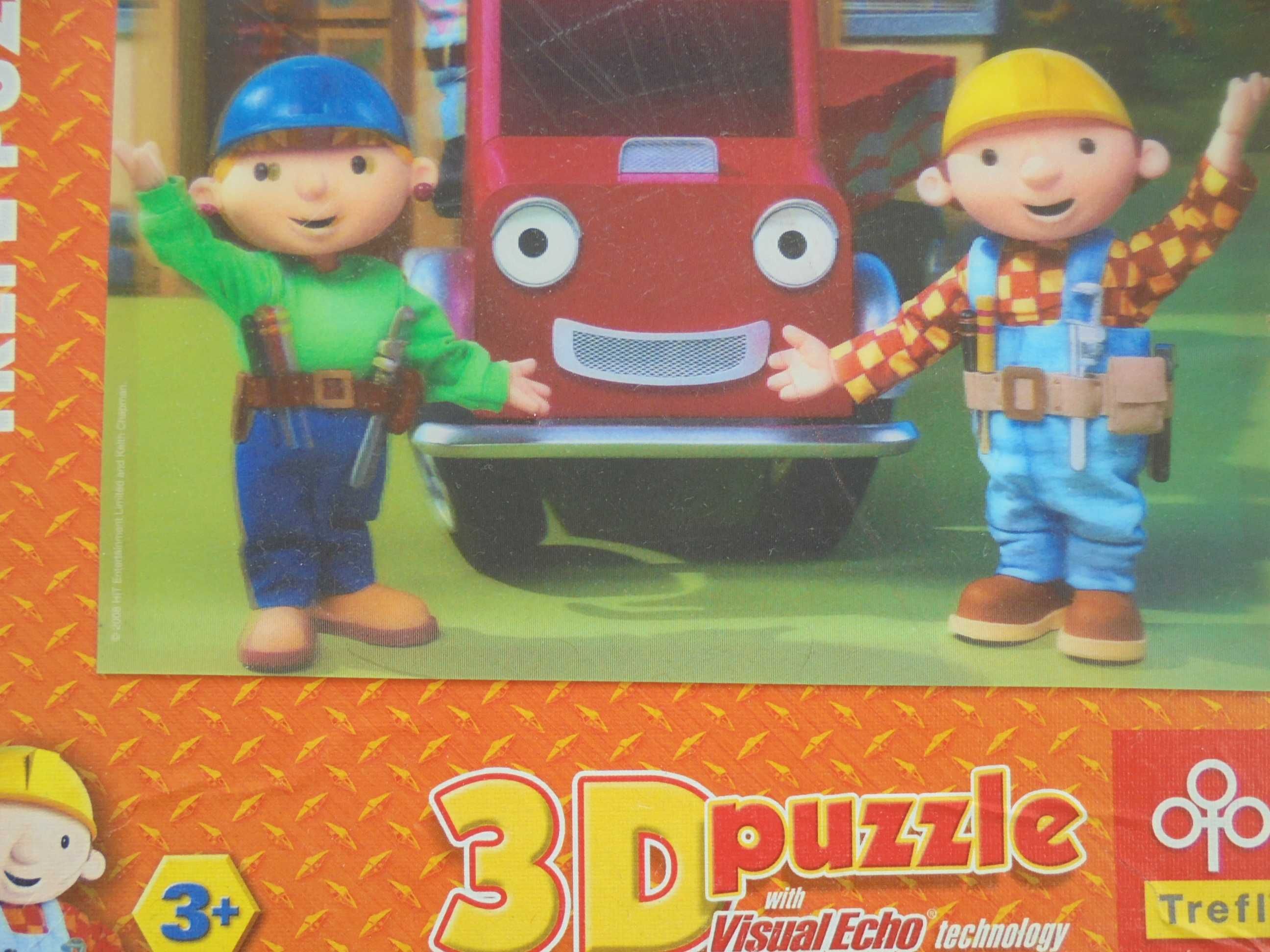 Puzzle, TREFL, 3D,  BOB THE BUILDER, 3+, 48 elementów, 100% kompletne