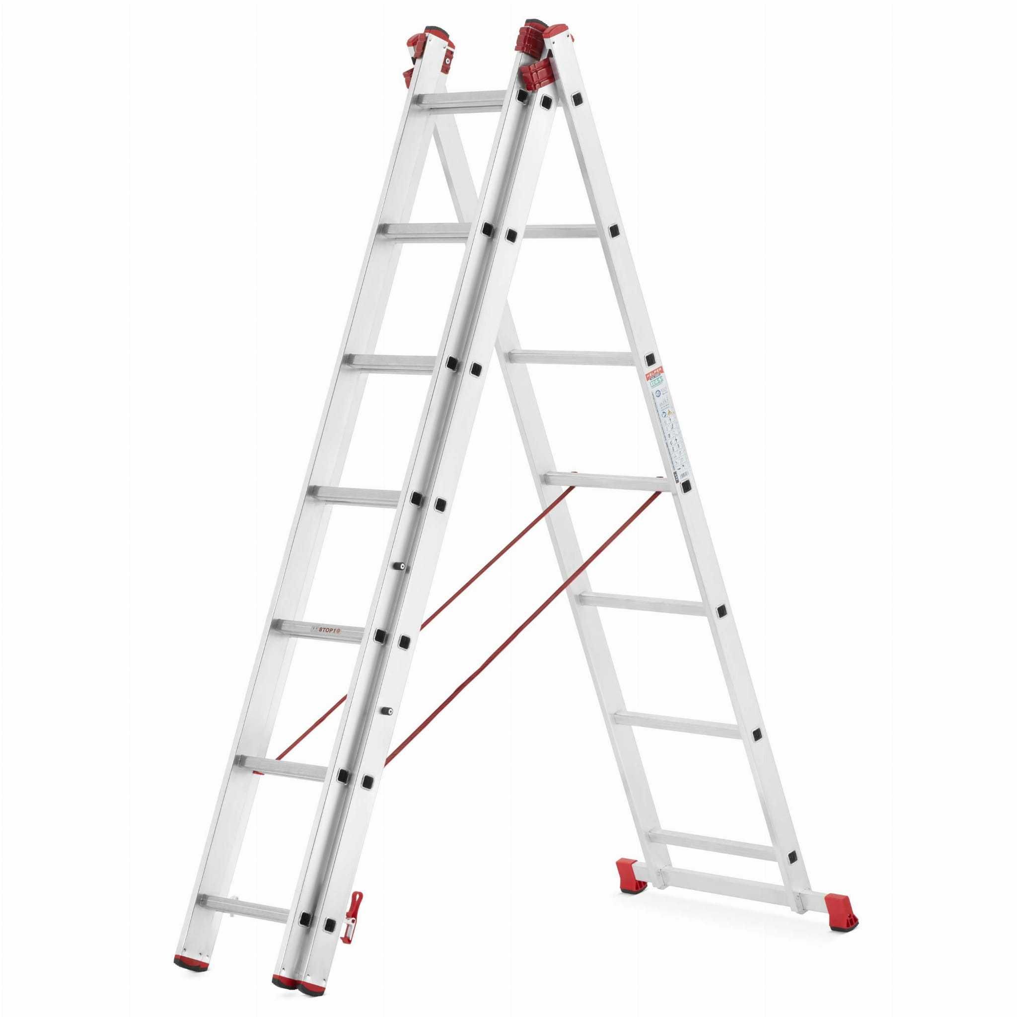 Drabina aluminiowa wielofunkcyjna 3x9 z opcją na schody