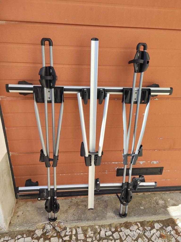 Barras tejadilho Norauto e suporte bicicleta