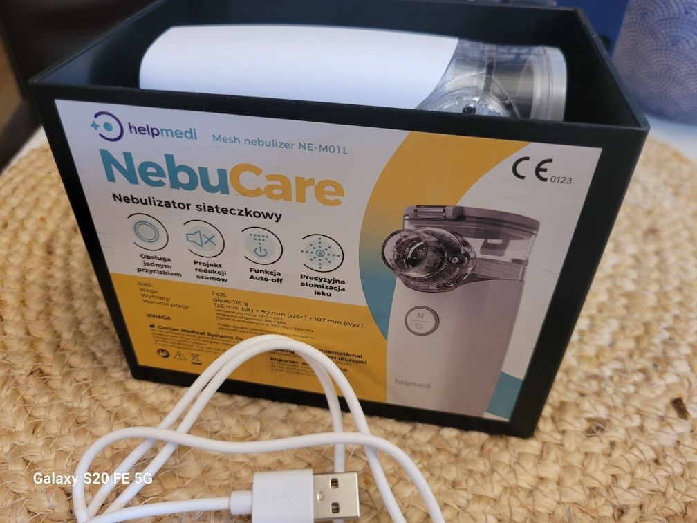Nowa maseczka i ustnik do nebulizatora siateczkowego Nebucare Helpimed