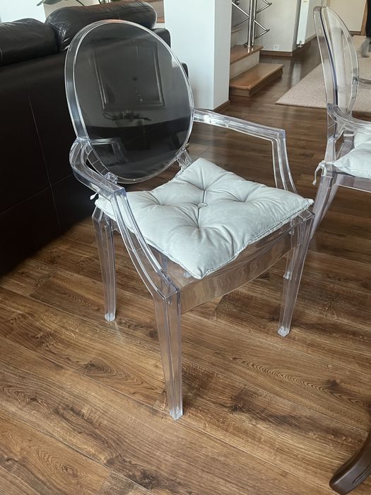 Krzesła przezroczyste 4 sztuki