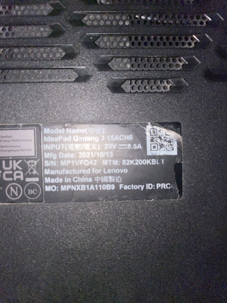 Lenovo gaming ideapad 3 15ach6