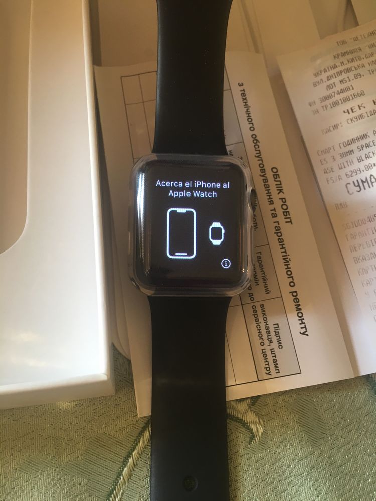 Apple Watch 3 Space Grey корпус 38мм з захисним чехлом