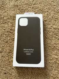 iPhone 14 Plus, Leather Case Midnight