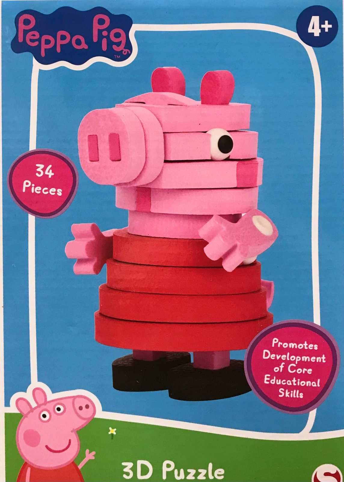 Puzzle piankowe 3D Peppa Pig Czerwona 4+ Świnka Peppa