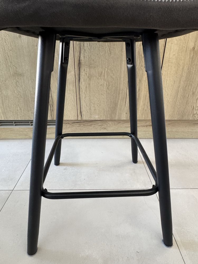 Conjunto 3 Bancos de Bar cinzentos