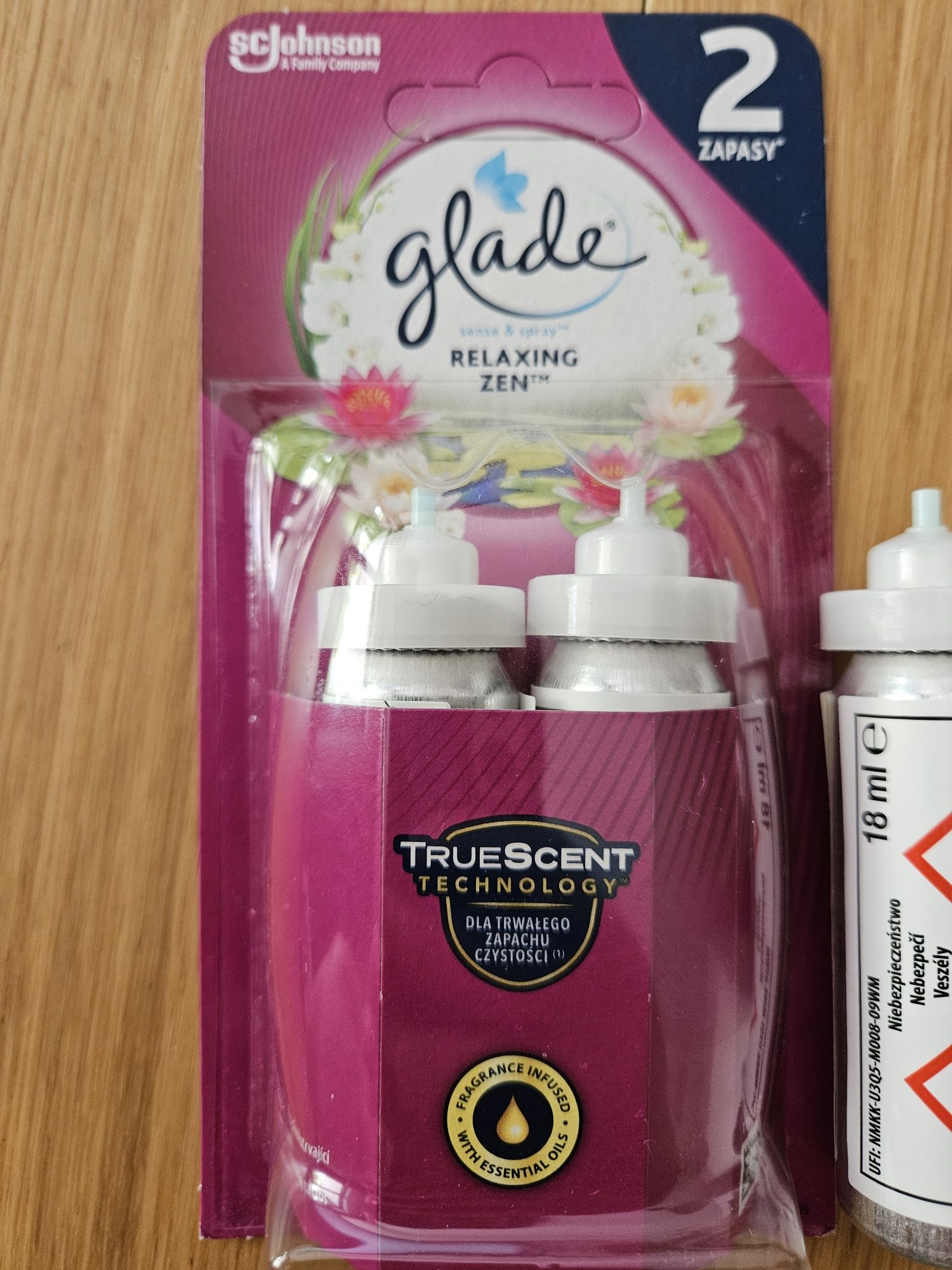 Glade sense&spray, relaxing zen, wkłady 4 szt., nowe