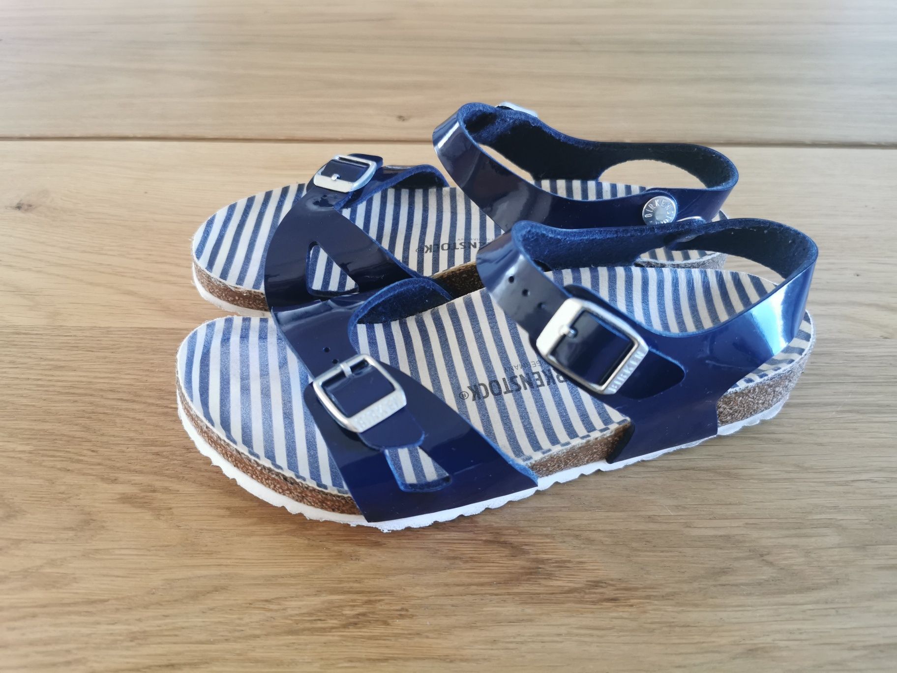 Sandały sandałki dziewczęce granat  Birkenstock Rio Kids r. 34 stan bd