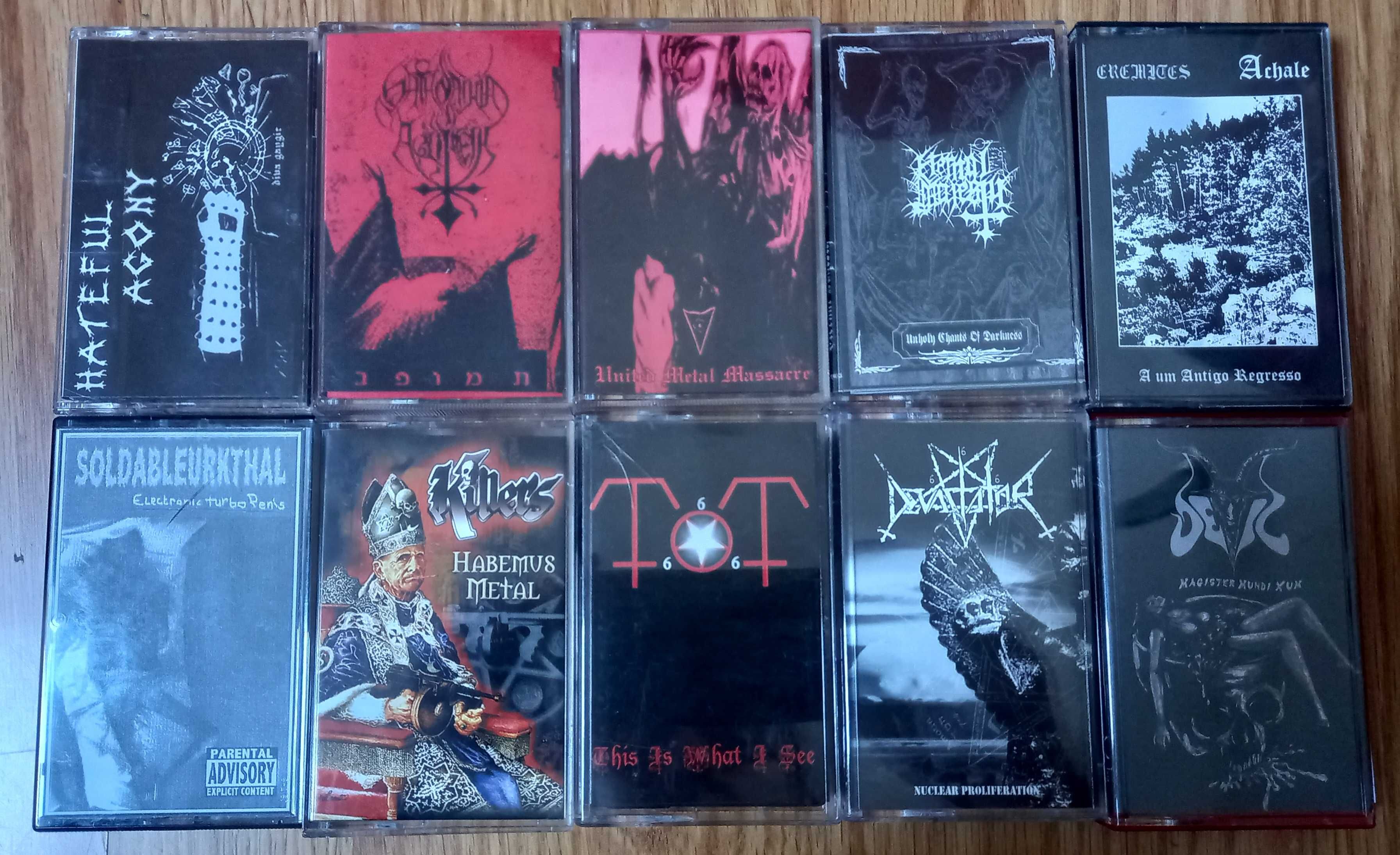 Cassetes Heavy Black Thrash Death Metal Sabbat Slayer Metalucifer