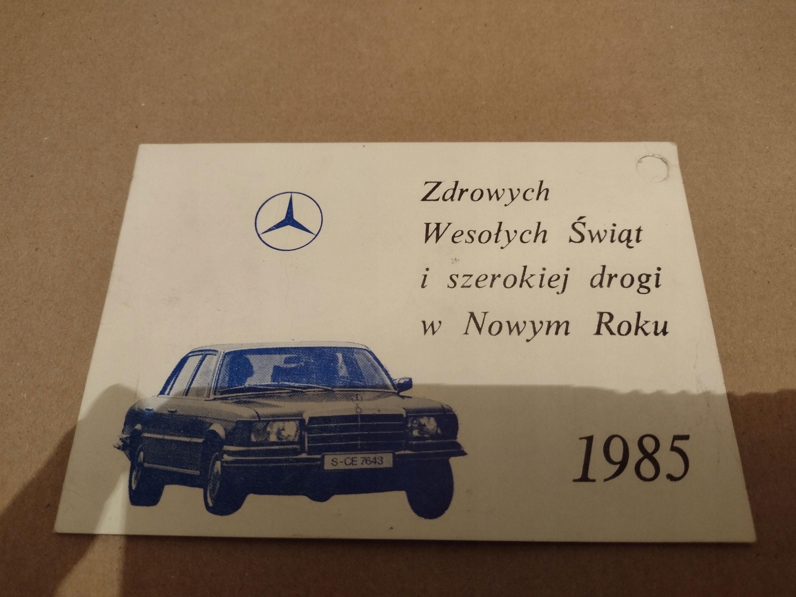 Mercedes Karta Świąteczna 1985R Prl Polska Dealer
