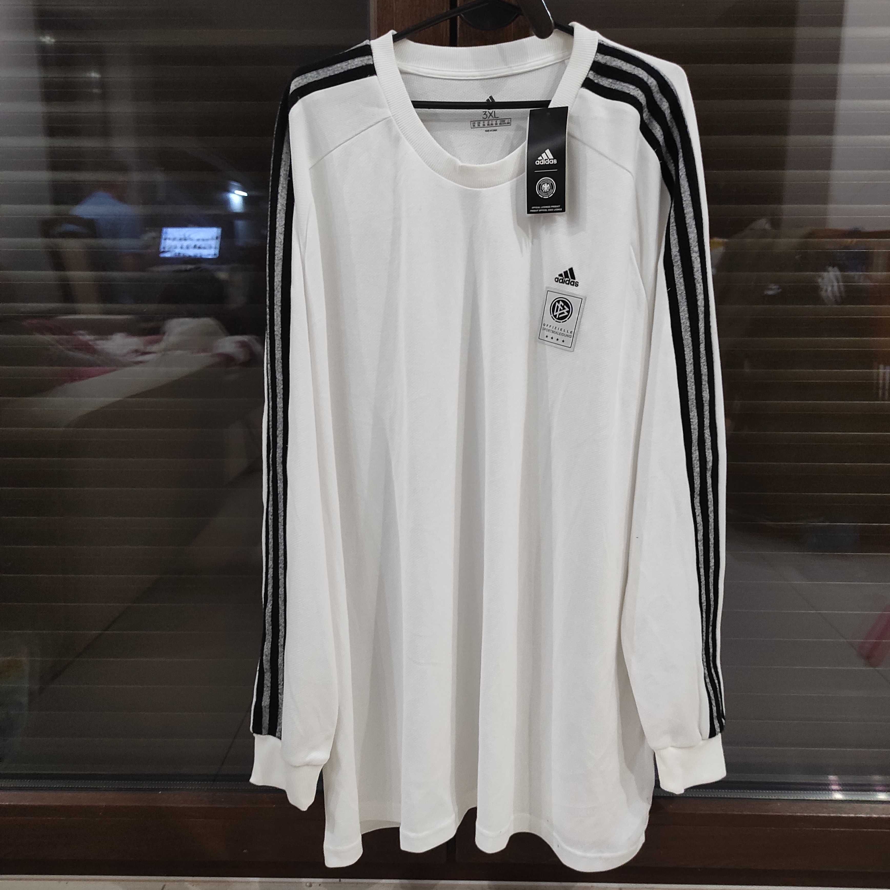 Adidas Nowy Męski DFB Germany Icon T-shirt Z Długim Rękawem