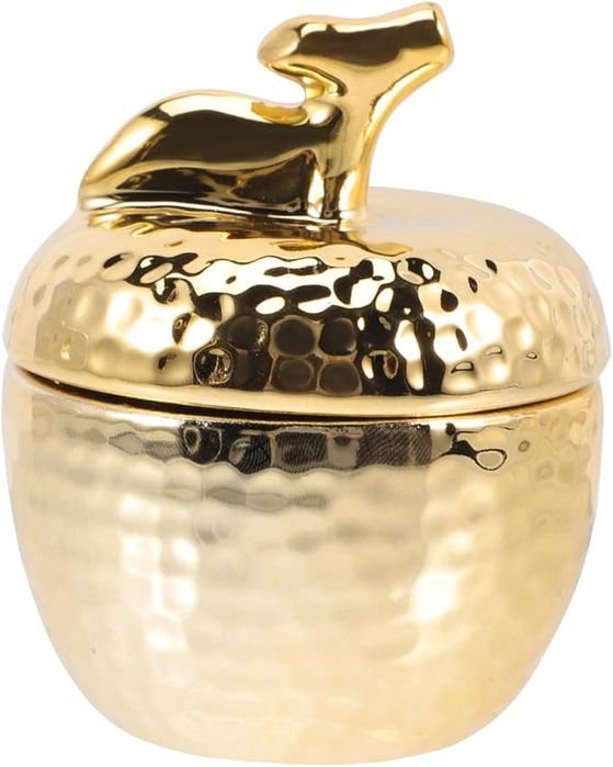 Pojemnik ceramiczny BESTonZON w kształcie jabłka, złoty, hermetyczny