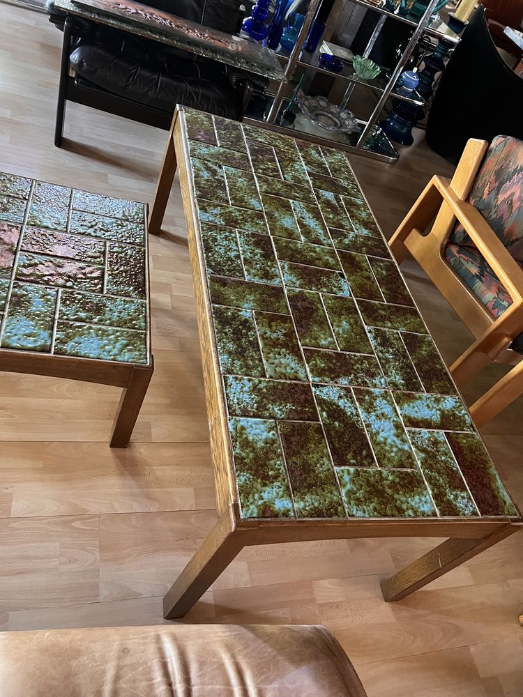 Mid century modern para stolików kawowych Jean Linard