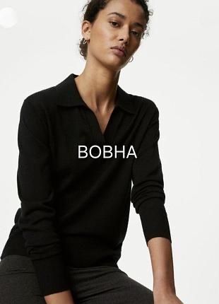 Кофта светр поло мерино шерсть вовна m&s жіноча л