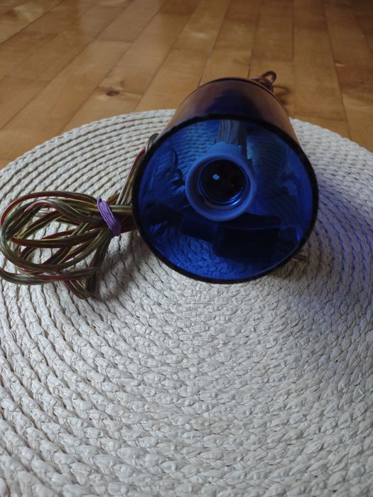 Lampka  do zawieszenia_ Szkło Kobaltowe w stylu Vintage.