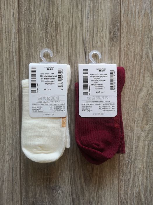 Skarpetki dziecięce wełniane merino wool nowe